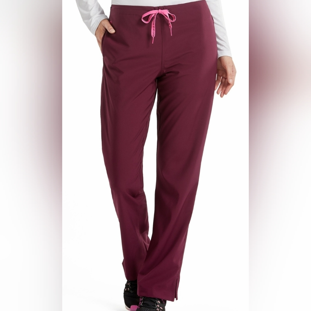 Med Couture Classic Drawstring Wine Scrub Pants